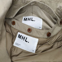 MHL. 595-7210505 ライナーダウン付き サイズ0 ステンカラーコート ベージュ レディース エムエイチエル【中古】4-0927T♪