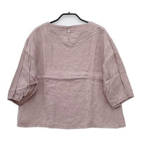 fog linen work リネン リトアニア製 プルオーバー ブラウス シャツ ピンク レディース フォグリネンワーク【中古】5-0405M∞