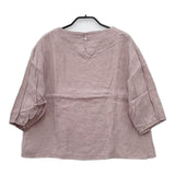 fog linen work リネン リトアニア製 プルオーバー ブラウス シャツ ピンク レディース フォグリネンワーク【中古】5-0405M∞