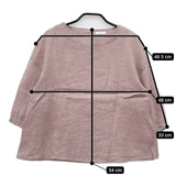 fog linen work リネン リトアニア製 プルオーバー ブラウス シャツ ピンク レディース フォグリネンワーク【中古】5-0405M∞