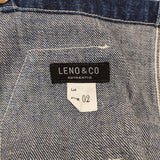 LENO L1901-PT004 サイズ02 インディゴ 片ポケ デニム オーバーオール ブルー レディース リノ【中古】4-1030G♪