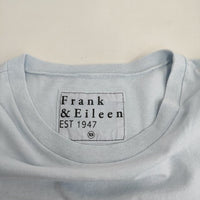 Frank&Eileen アメリカ製 切りっぱなしデザイン XS 半袖Tシャツ カットソー ライトブルー レディース フランクアンドアイリーン【中古】4-0818S♪