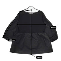 green label relaxing 35121051433 バルーンスリーブ 切替 ブラウス シャツ ブラック レディース グリーンレーベルリラクシング【中古】5-0225M△