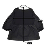 green label relaxing 35121051433 バルーンスリーブ 切替 ブラウス シャツ ブラック レディース グリーンレーベルリラクシング【中古】5-0225M△