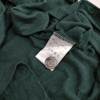 MARGARET HOWELL 578-2168006 サイズ2 LINEN JERSEY POLO リネンニット ポロシャツ グリーン レディース マーガレットハウエル【中古】4-0818S♪