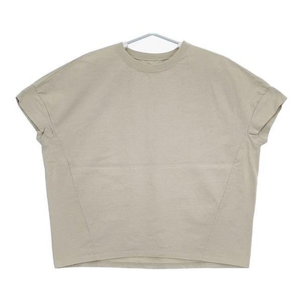 nest Robe 01202-1085-1 度詰天竺パフプルオーバー 製品染め 半袖Ｔシャツ カットソー カーキ系 レディース ネストローブ【中古】5-0724S∞