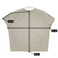 nest Robe 01202-1085-1 度詰天竺パフプルオーバー 製品染め 半袖Ｔシャツ カットソー カーキ系 レディース ネストローブ【中古】5-0724S∞
