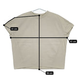 nest Robe 01202-1085-1 度詰天竺パフプルオーバー 製品染め 半袖Ｔシャツ カットソー カーキ系 レディース ネストローブ【中古】5-0724S∞