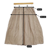 prit リネン ギャザー タック 後染め スカート ベージュ レディース プリット【中古】5-0225M△