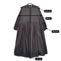 BEARDSLEY ギャザーワンピース BEZ1022209A0007 コットン ハーフボタン ワンピース チャコールグレー レディース ビアズリー【中古】5-0326M∞