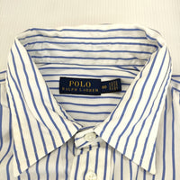 POLO RALPH LAUREN ストライプ サイズ00 長袖シャツ ホワイト ライトブルー レディース ポロ・ラルフローレン【中古】4-1022M♪