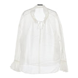 Spick and Span Noble 2WAYストリングスラッフルLSブラウス 21051240512040 ブラウス シャツ ホワイト レディース スピック＆スパン ノーブル【中古】5-0225M△
