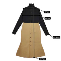 Spick and Span Noble カラーブロックニットワンピース リブ ハイネック 21040240513030 ワンピース ブラック ベージュ レディース スピック＆スパン ノーブル【中古】5-0225M△