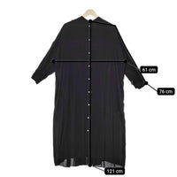BEARDSLEY 後ろプリーツシャツワンピース ポリエステル ワンピース ブラック レディース ビアズリー【中古】5-0301M∞