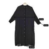 BEARDSLEY 後ろプリーツシャツワンピース ポリエステル ワンピース ブラック レディース ビアズリー【中古】5-0301M∞