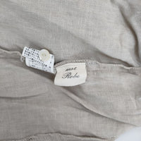 nest Robe 01175-1112-12 リネンスタンドフリルブラウス 製品染め ブラウス シャツ ベージュ レディース ネストローブ【中古】5-0402M∞