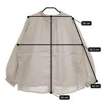 nest Robe 01175-1112-12 リネンスタンドフリルブラウス 製品染め ブラウス シャツ ベージュ レディース ネストローブ【中古】5-0402M∞