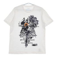 s'yte Yohji Yamamoto ut-t74-006 20/Cotton Jersey Bones and Flowers Collage T-shirt 半袖Ｔシャツ カットソー ホワイト メンズ サイトヨウジヤマモト【中古】5-0623S∞