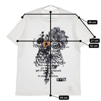 s'yte Yohji Yamamoto ut-t74-006 20/Cotton Jersey Bones and Flowers Collage T-shirt 半袖Ｔシャツ カットソー ホワイト メンズ サイトヨウジヤマモト【中古】5-0623S∞