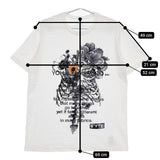 s'yte Yohji Yamamoto ut-t74-006 20/Cotton Jersey Bones and Flowers Collage T-shirt 半袖Ｔシャツ カットソー ホワイト メンズ サイトヨウジヤマモト【中古】5-0623S∞
