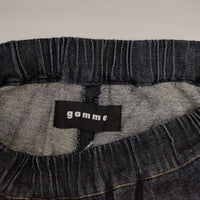 gomme ワイドデニムパンツ コットンイージー パンツ ネイビー レディース ゴム【中古】5-0410G∞