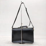 GLENROYAL SATCHEL BAG WITH D-RING レザー 革 ショルダーバッグ ブラック レディース グレンロイヤル【中古】4-0918G◎