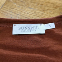 SUNSPEL サイズS コットン 長袖Ｔシャツ カットソー ロンＴ ブラウン レディース サンスペル【中古】4-0909M△