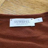 SUNSPEL サイズS コットン 長袖Ｔシャツ カットソー ロンＴ ブラウン レディース サンスペル【中古】4-0909M△