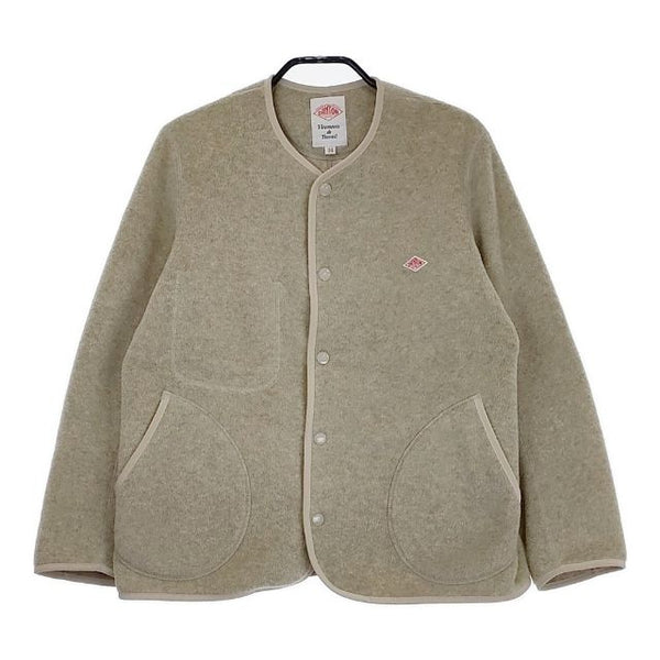 Danton フリースカーディガン FLEECE COLLARLESS JACKET MARBLE JD-8911 ノーカラージャケット グレージュ レディース ダントン【中古】4-0927T♪