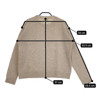 ACNE STUDIOS SAMARA WOOL PAW17 クルーネック ウールセーター サイズXS ニット ベージュ レディース アクネストゥディオズ【中古】4-0927T♪