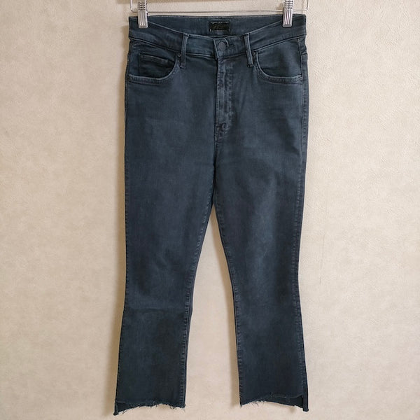 mother ADED BLACK INSIDER CROP カットオフ ダメージ加工 ストレッチ 2810600358 サイズ27 デニムパンツ ブラック レディース マザー【中古】4-0909G△