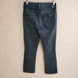 mother ADED BLACK INSIDER CROP カットオフ ダメージ加工 ストレッチ 2810600358 サイズ27 デニムパンツ ブラック レディース マザー【中古】4-0909G△