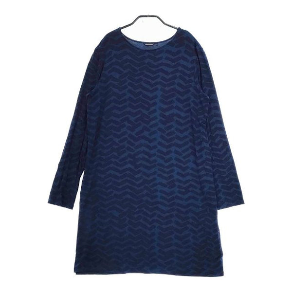 marimekko レーヨンポリウレタン L ワンピース チュニック ブルー ネイビー レディース マリメッコ【中古】5-0410M∞
