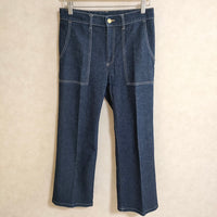 Deuxieme Classe STRAIGHT FLARE DENIM 定価23100円 MUSE L'Appartement サイズ38 デニムパンツ ネイビー レディース ドゥーズィエムクラス【中古】4-0909G△