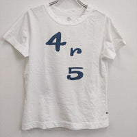 45R/45rpm ロゴ サイズ2 半袖Ｔシャツ カットソー ホワイト レディース フォーティーファイブアールピーエム【中古】4-0820S♪