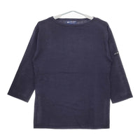 SAINT JAMES T4 無地 ボートネック 長袖Ｔシャツ カットソー ロンＴ ネイビー レディース セントジェームス【中古】5-0305M♪