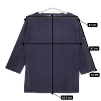 SAINT JAMES T4 無地 ボートネック 長袖Ｔシャツ カットソー ロンＴ ネイビー レディース セントジェームス【中古】5-0305M♪