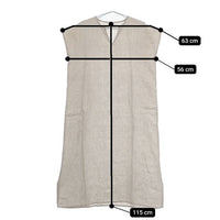 fog linen work リリー フレンチスリーブナイトシャツ 定価15290円 リネン ワンピース ベージュ レディース フォグリネンワーク【中古】5-0724S∞