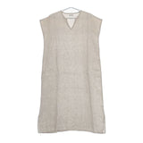 fog linen work リリー フレンチスリーブナイトシャツ 定価15920円 リトアニアリネン ワンピース ベージュ レディース フォグリネンワーク【中古】5-0724S∞