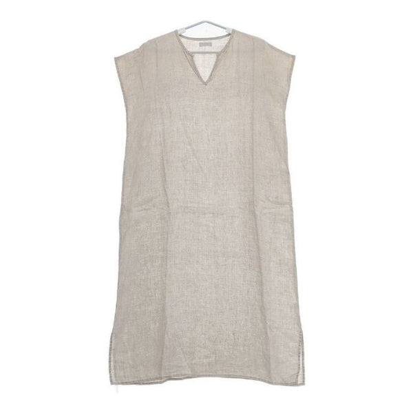 fog linen work リリー フレンチスリーブナイトシャツ 定価15920円 リトアニアリネン ワンピース ベージュ レディース フォグリネンワーク【中古】5-0724S∞