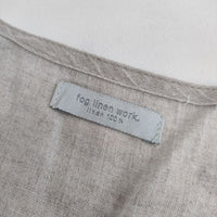 fog linen work リリー フレンチスリーブナイトシャツ 定価15920円 リトアニアリネン ワンピース ベージュ レディース フォグリネンワーク【中古】5-0724S∞