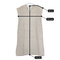 fog linen work リリー フレンチスリーブナイトシャツ 定価15920円 リトアニアリネン ワンピース ベージュ レディース フォグリネンワーク【中古】5-0724S∞