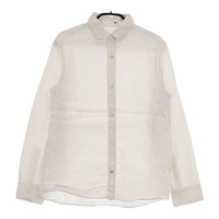 evam eva linen shirts E141T055 リネン 長袖シャツ キナリ ベージュ レディース エヴァムエヴァ【中古】5-0402M∞