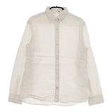 evam eva linen shirts E141T055 リネン 長袖シャツ キナリ ベージュ レディース エヴァムエヴァ【中古】5-0402M∞