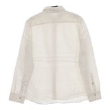 evam eva linen shirts E141T055 リネン 長袖シャツ キナリ ベージュ レディース エヴァムエヴァ【中古】5-0402M∞