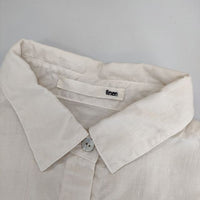 evam eva linen shirts E141T055 リネン 長袖シャツ キナリ ベージュ レディース エヴァムエヴァ【中古】5-0402M∞