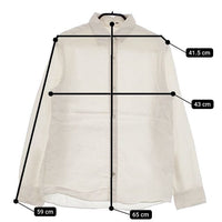 evam eva linen shirts E141T055 リネン 長袖シャツ キナリ ベージュ レディース エヴァムエヴァ【中古】5-0402M∞