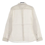 evam eva linen shirts E141T055 リネン 長袖シャツ キナリ ベージュ レディース エヴァムエヴァ【中古】5-0402M∞
