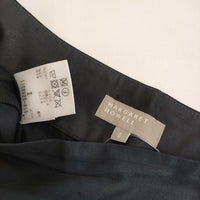 MARGARET HOWELL 578-9232011 サイズ2 GLAZED COTTON CUPRA  スカート ダークネイビー レディース マーガレットハウエル【中古】5-0305M♪