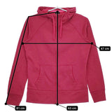 NIKE DRI-FIT サイズM ジップアップ スウェット パーカー レッド レディース ナイキ【中古】5-0305M♪